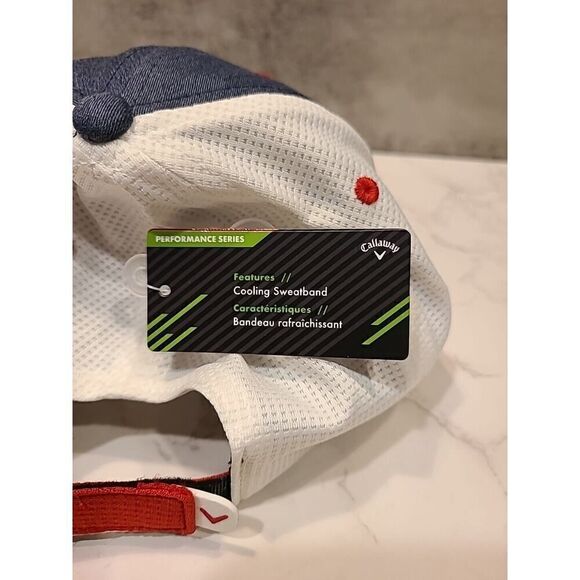 Callaway Performance Series Golf Womens Heathered Blue & White Hat NWT Cooling - Picture 7 of 9